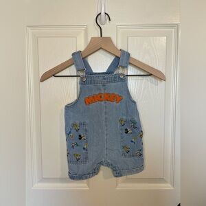 Disney Mickey Mouse Denim Overalls 18 Months